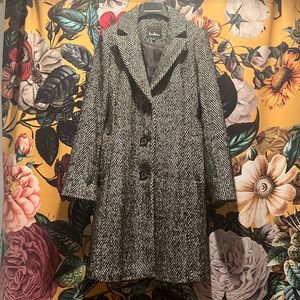 Sam Edelman Herringbone Reefer Coat XS